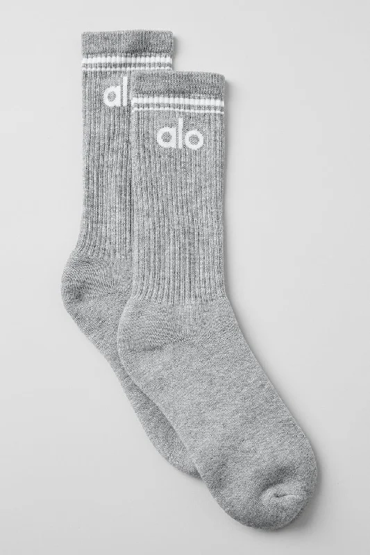 Women's wool - rich socks for winter warmthUnisex Throwback Sock - Athletic Heather Grey/White Women's wool - rich socks for winter warmthUnisex Throwback Sock - Athletic Heather Grey/White