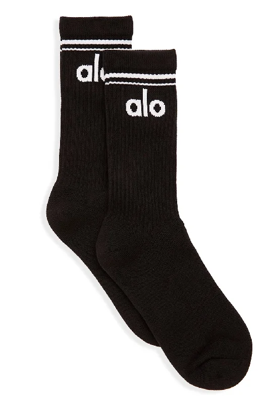 Women's nylon - reinforced socks for durabilityUnisex Throwback Sock - Black/White