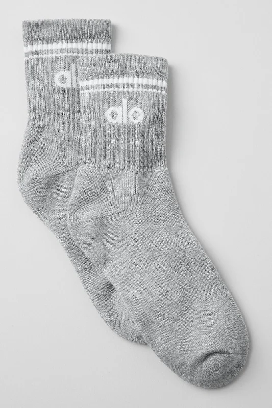 Women's hypoallergenic socks for sensitive skinUnisex Half-Crew Throwback Sock - Athletic Heather Grey/White Women's hypoallergenic socks for sensitive skinUnisex Half-Crew Throwback Sock - Athletic Heather Grey/White
