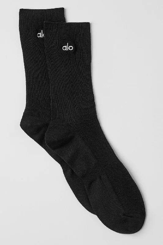 Women's cushioned sole socks for shock absorptionUnisex Half-Crew Understated Sock - Black Women's cushioned sole socks for shock absorptionUnisex Half-Crew Understated Sock - Black