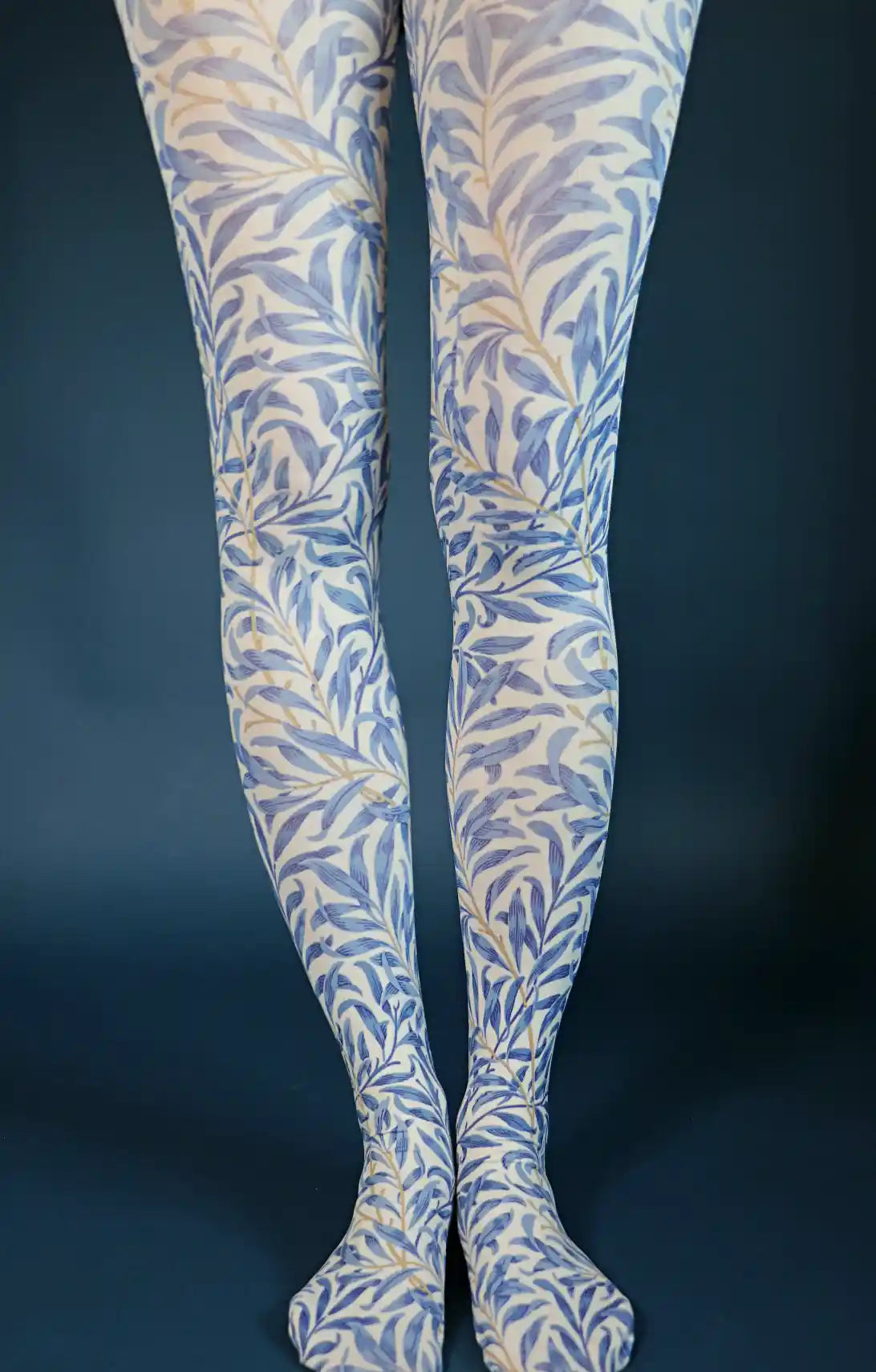 Blue Willow Boughs by William Morris Printed Art Tights