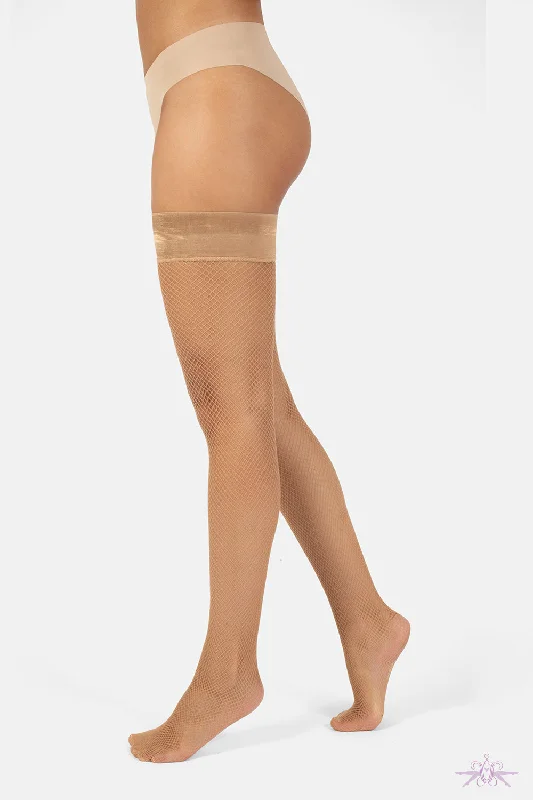 Navy blue stockings for a sophisticated styleCette Bahamas Natural Fishnet Hold Ups