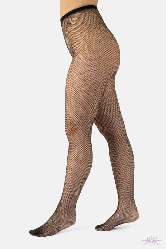 Anti - static stockings to prevent static clingCette Seamless Fishnet Black Tights