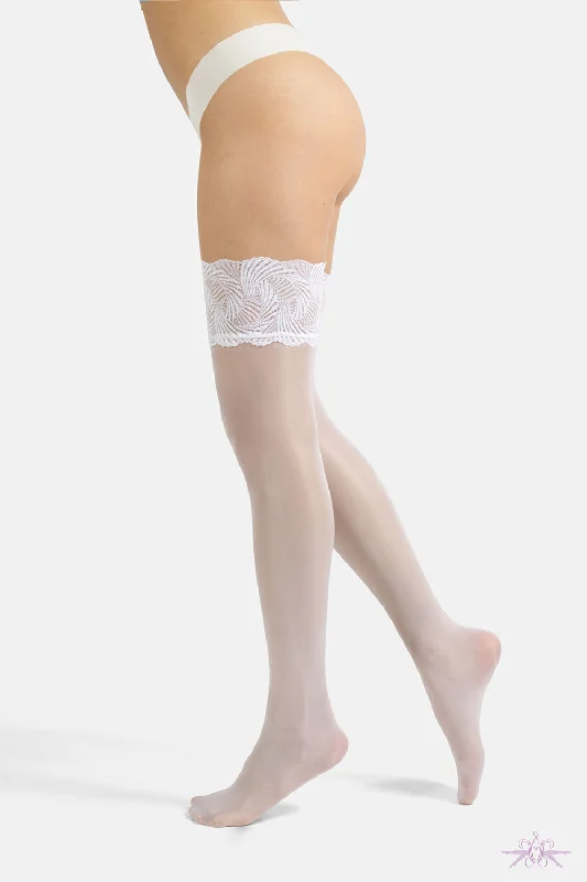 Purple stockings for a regal and mysterious lookCette Versailles White Sheer Hold Ups Purple stockings for a regal and mysterious lookCette Versailles White Sheer Hold Ups
