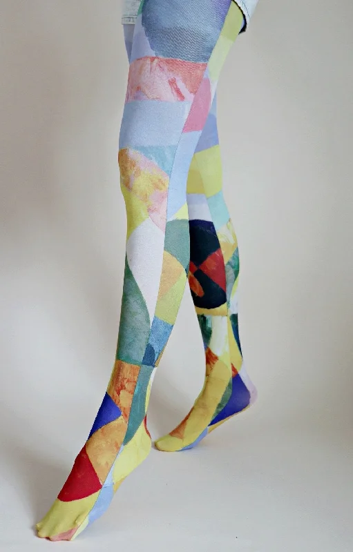 Circular Forms by Robert Delaunay Printed Art Tights