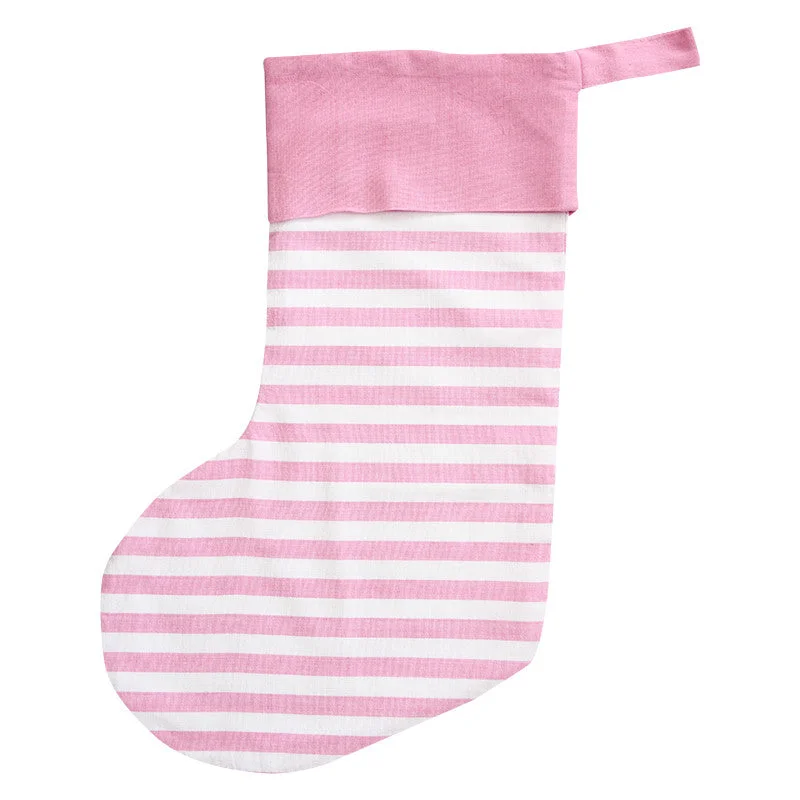 Leather - look stockings for an edgy styleCLASSIC STRIPE CHRISTMAS STOCKING / PINK