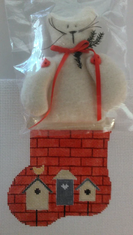 Gold - toned stockings for a glamorous touchCM218 Birdhouses Mini Sock with Kitty Cat Insert
