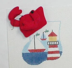 Silk stockings for a luxurious feelCM238 Red and White Lighthouse Mini Sock with Crab Insert Silk stockings for a luxurious feelCM238 Red and White Lighthouse Mini Sock with Crab Insert