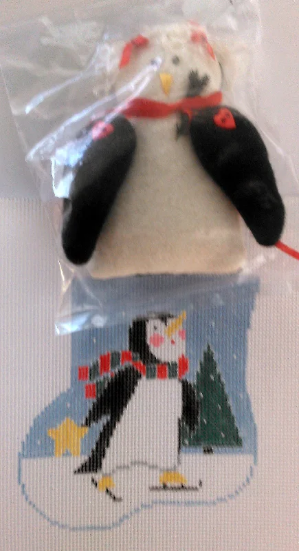 Stretchable stockings for a customizable fitCM264 Skating Penguin Mini Sock with Penguin Insert