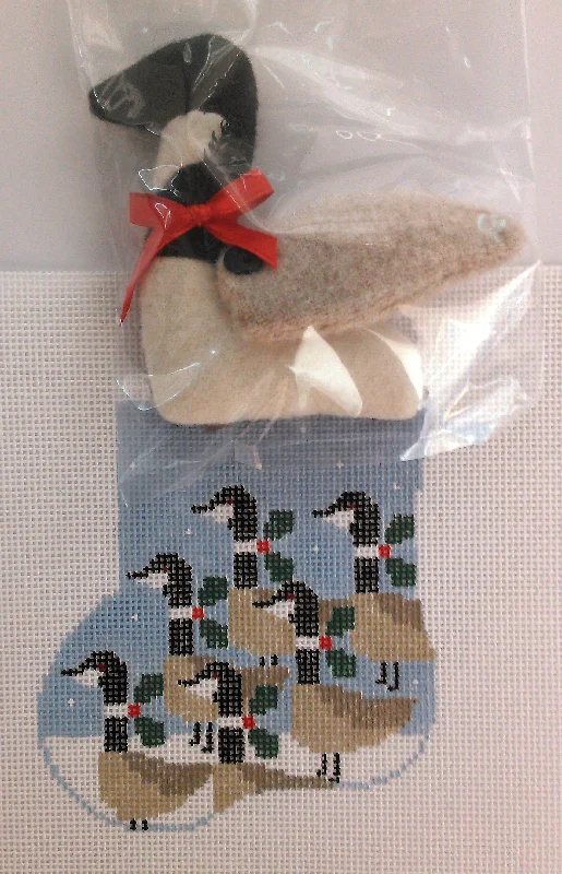 Opaque stockings in a classic black colorCM349 Geese Group Mini Sock with Goose Insert