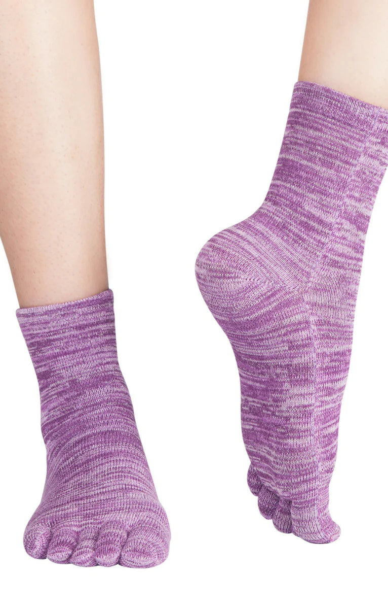 Women's cashmere - blend socks for extra softnessColorful Heather Grip Toe Socks for Yoga and Pilates Women's cashmere - blend socks for extra softnessColorful Heather Grip Toe Socks for Yoga and Pilates