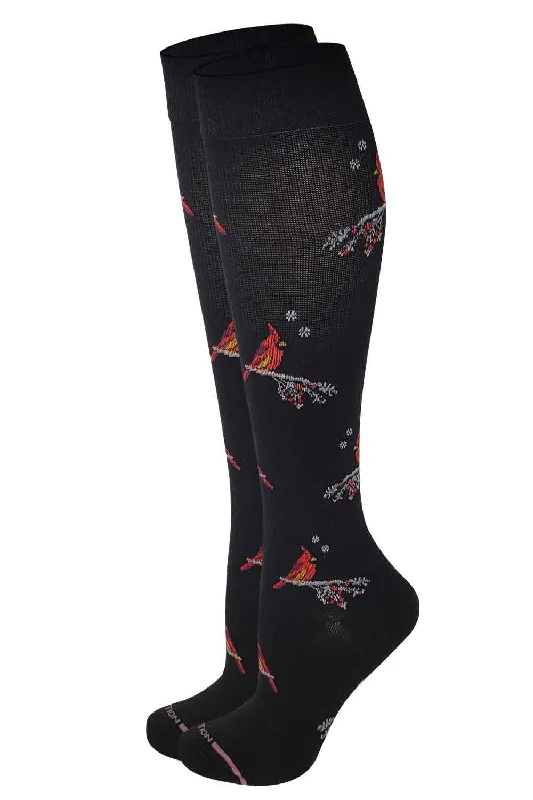 Women's ribbed knee - high socks for a classic lookKnee-High Compression Socks | Red Cardinal Dr. Motion | Women (1 Pair) Women's ribbed knee - high socks for a classic lookKnee-High Compression Socks | Red Cardinal Dr. Motion | Women (1 Pair)