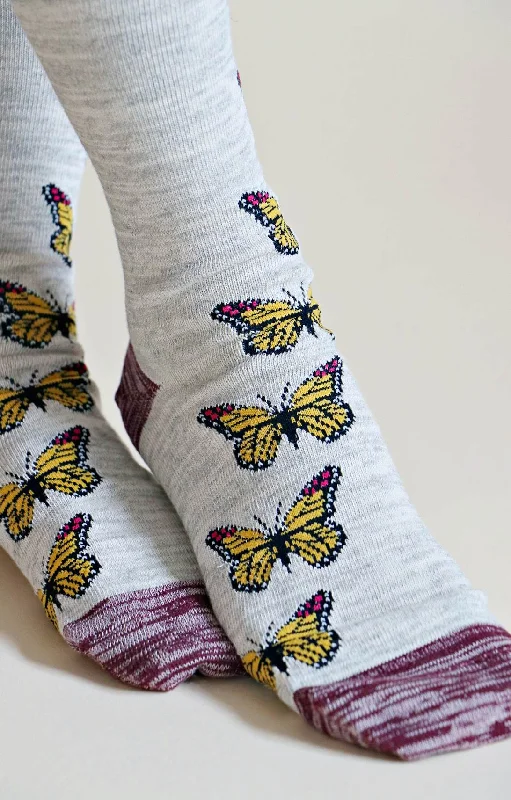 Women's thigh - high socks in a fishnet patternReplant Pairs "Monarch Butterfly" Organic Cotton Crew Socks Women's thigh - high socks in a fishnet patternReplant Pairs "Monarch Butterfly" Organic Cotton Crew Socks