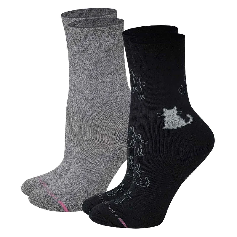 Women's adjustable - fit socks for a customized feelCrew Diabetic Socks | Kittens Half-Cushion | Dr Motion ( 2 Pack ) Women's adjustable - fit socks for a customized feelCrew Diabetic Socks | Kittens Half-Cushion | Dr Motion ( 2 Pack )