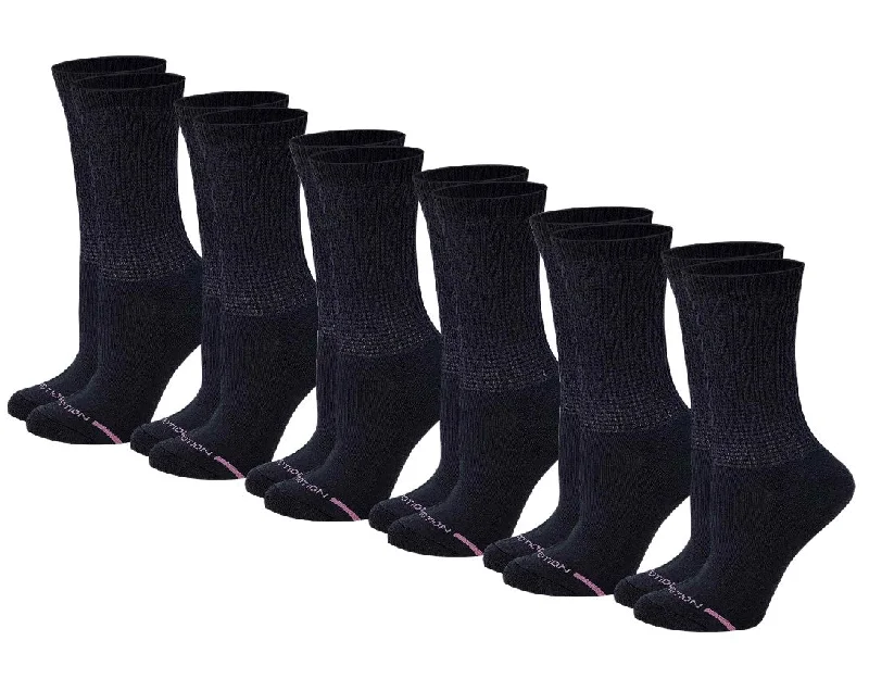 Women's quick - dry socks for water activitiesCrew Diabetic Socks | Solid Colors Half-Cushion | Dr Motion ( 6 Pack )