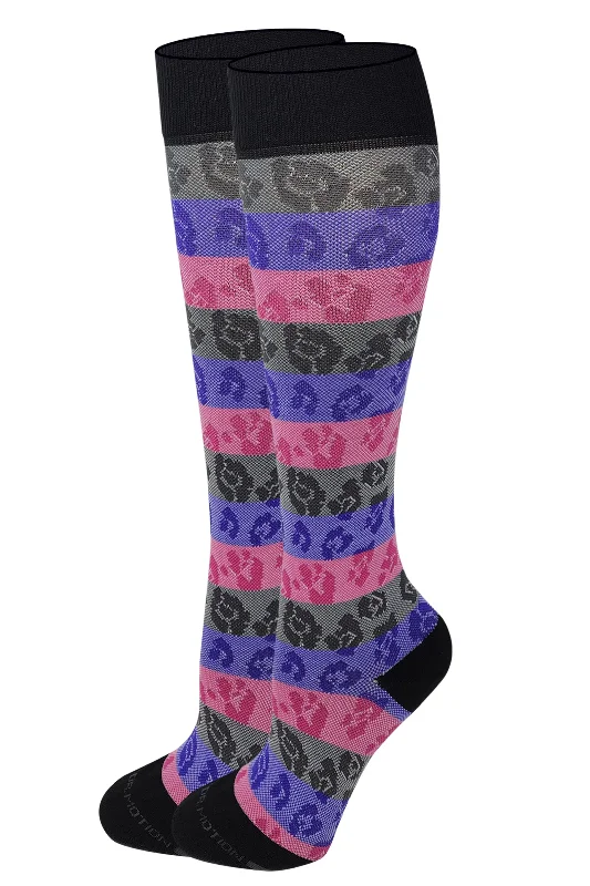 Women's no - show socks with a floral motifKnee High Compression Socks | Animal Print | Women's (1 Pair) Women's no - show socks with a floral motifKnee High Compression Socks | Animal Print | Women's (1 Pair)