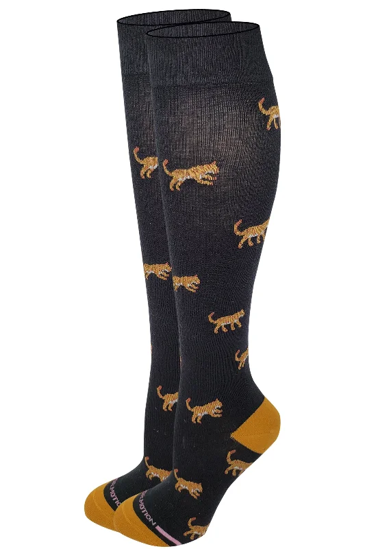 Women's cashmere - blend socks for extra softnessKnee High Compression Socks |Tiger Pattern | Women's (1 Pair) Women's cashmere - blend socks for extra softnessKnee High Compression Socks |Tiger Pattern | Women's (1 Pair)