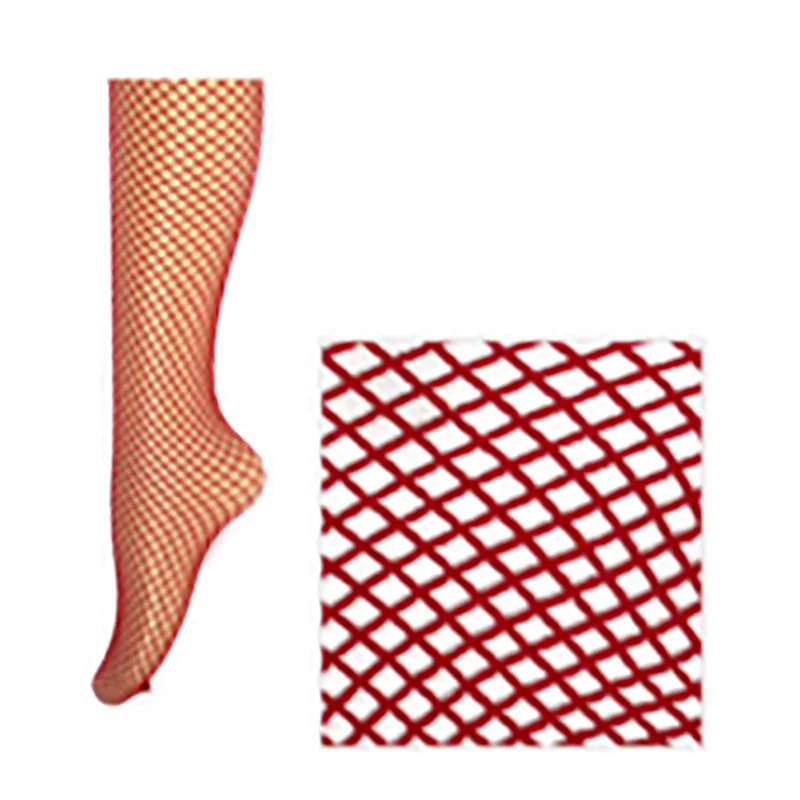 Bamboo - fiber stockings for eco - friendlinessFishnet Pantyhose Red
