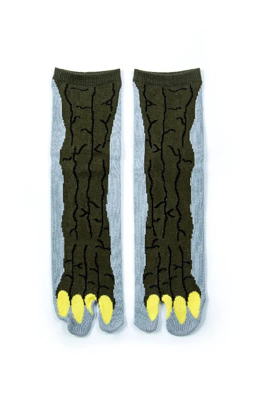 Women's no - show socks with a floral motifGodzilla Tabi Socks