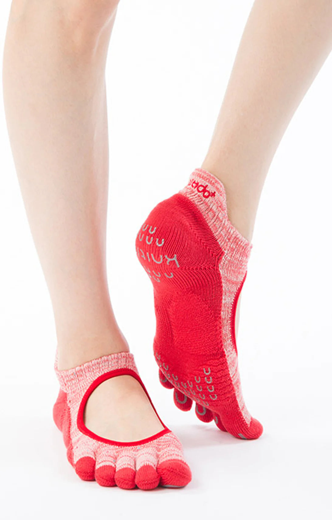 Women's bamboo fiber socks for eco - friendlinessHeather Toe Footie Grip Socks With *Power Pads* Women's bamboo fiber socks for eco - friendlinessHeather Toe Footie Grip Socks With *Power Pads*