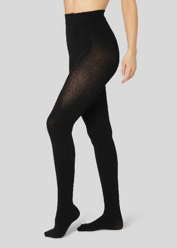 women tights for a Christmas party outfitHelga Merino Tights Plain - Black
