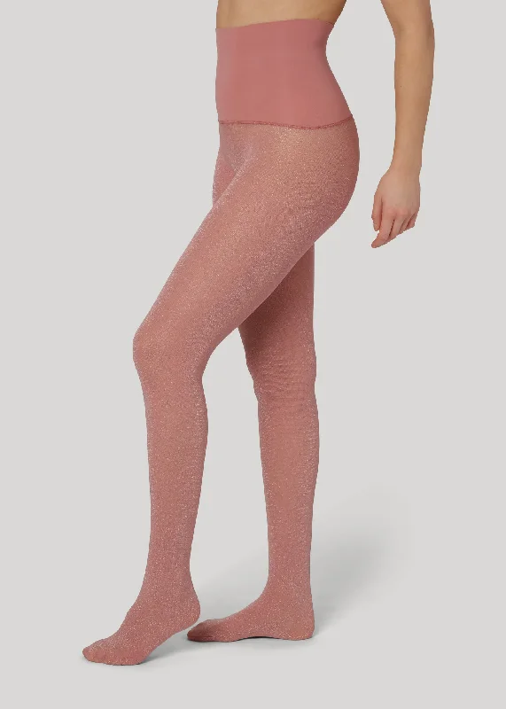metallic - finish women tights for a glamorous lookJENNY SHIMMER - HIGH WAIST BAND - Old rose metallic - finish women tights for a glamorous lookJENNY SHIMMER - HIGH WAIST BAND - Old rose