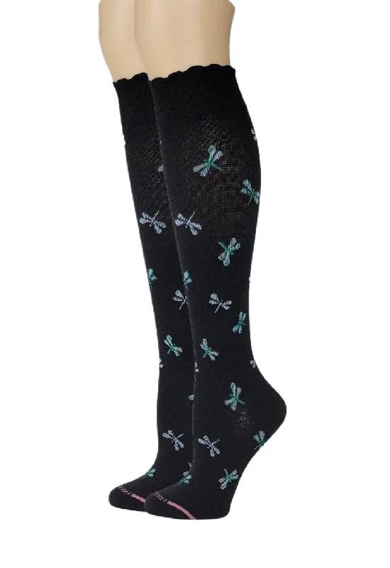 Women's anti - odor socks for long - day freshnessKnee High Compression Socks | Dr. Motion Dragonfly | Women (1 Pair) Women's anti - odor socks for long - day freshnessKnee High Compression Socks | Dr. Motion Dragonfly | Women (1 Pair)