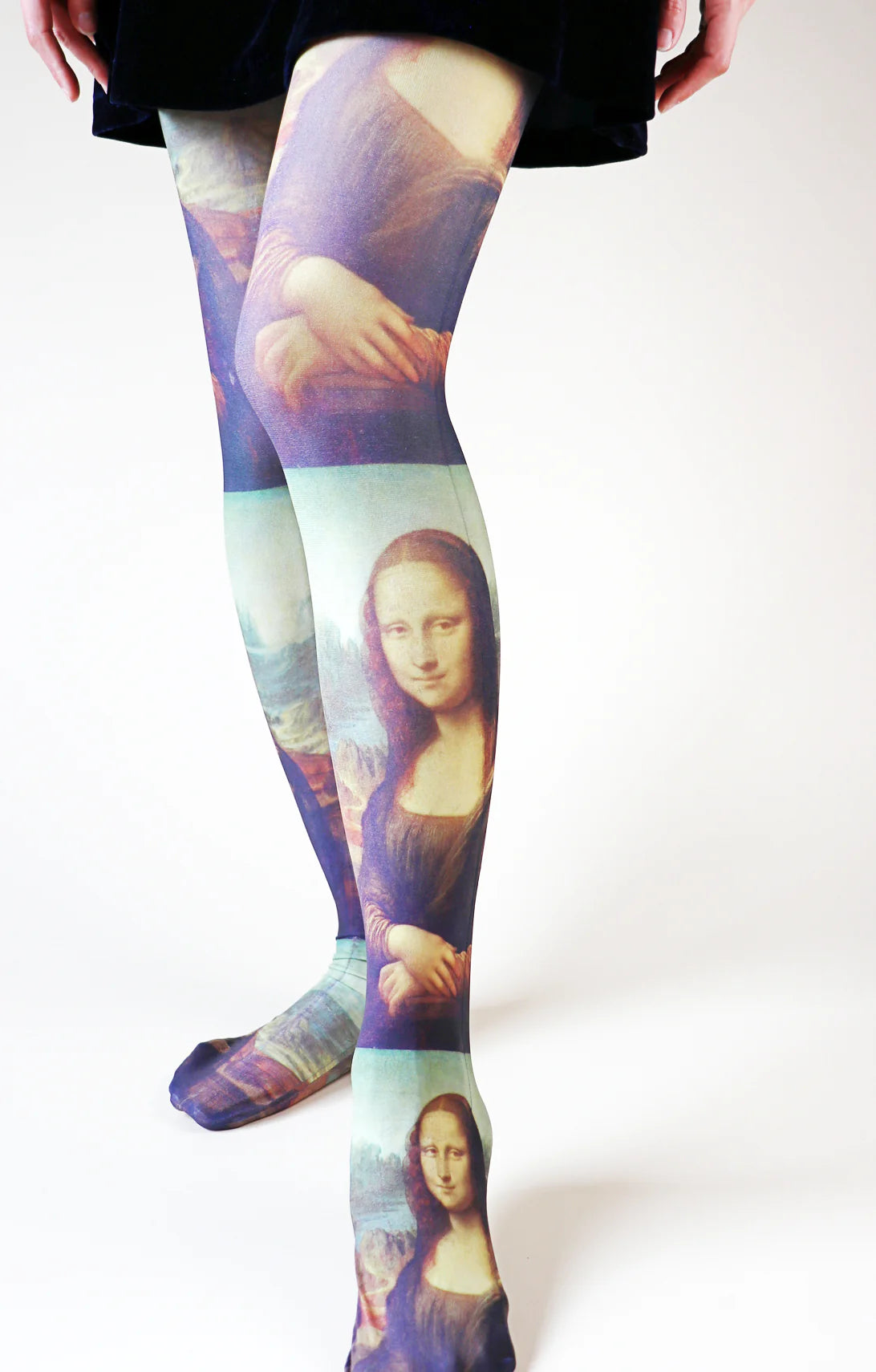 Mona Lisa By Leonardo Da Vinci Printed Art Tights