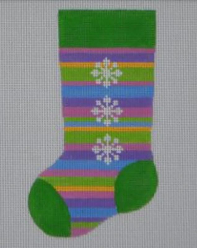 Wool - blend stockings for warmth in winterMS14 Pink and Purple Stacked Snowflake Mini Stocking Wool - blend stockings for warmth in winterMS14 Pink and Purple Stacked Snowflake Mini Stocking