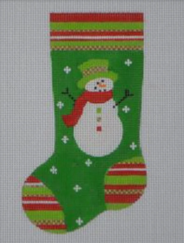 Nude - colored stockings for a natural lookMS15 Top Hat Snowman Mini Stocking