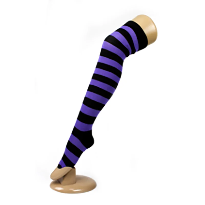 Breathable stockings for all - day comfortOver The Knee Socks - Purple & Black