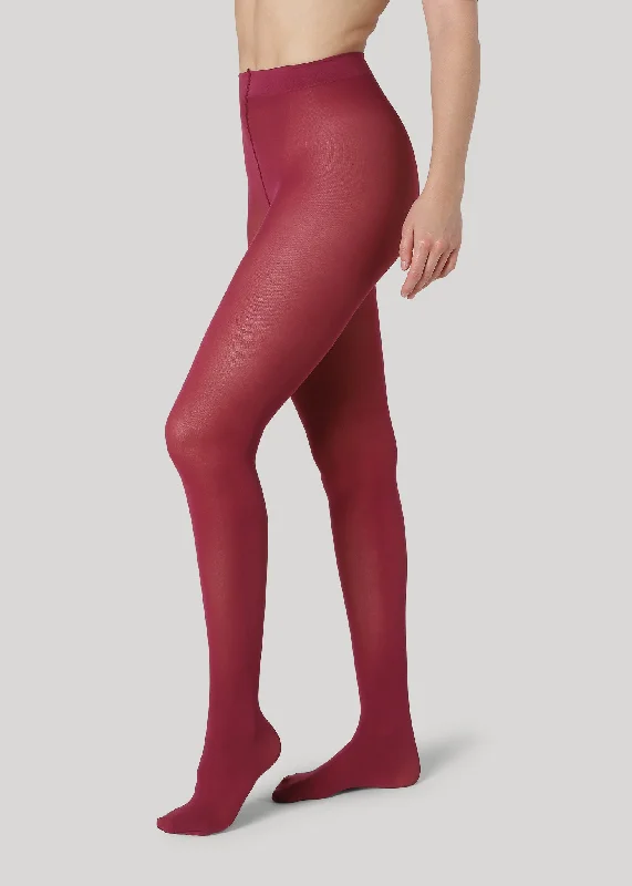 women tights for yoga and Pilates sessionsRebecca 50 denier - Bordeaux