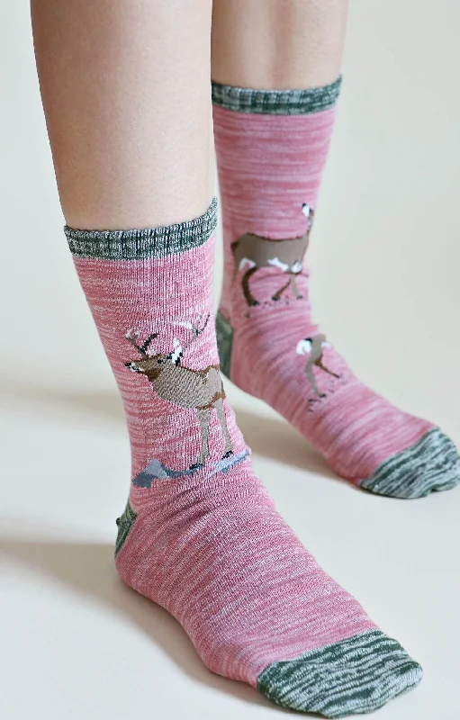 Women's argyle - patterned thigh - high socksReplant Pairs "Deer" Organic Cotton Crew Socks