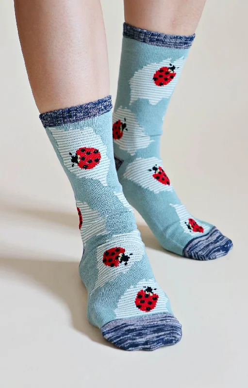 Women's crew socks with a polka - dot printReplant Pairs "Ladybug" Organic Cotton Crew Socks Women's crew socks with a polka - dot printReplant Pairs "Ladybug" Organic Cotton Crew Socks