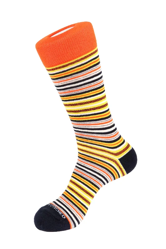 Women's ankle socks with a frilly edgePhilly Stripe