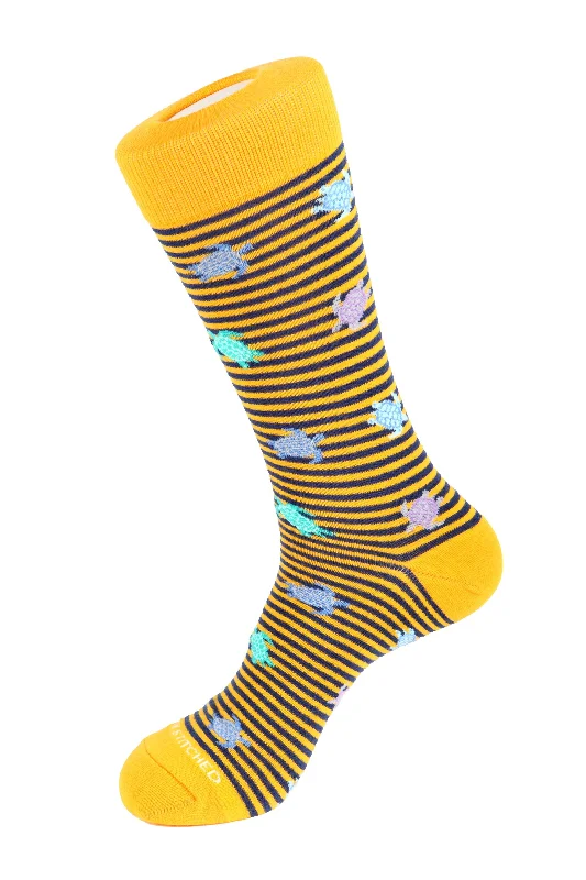 Women's microfiber socks for a lightweight optionTurtle Stripe