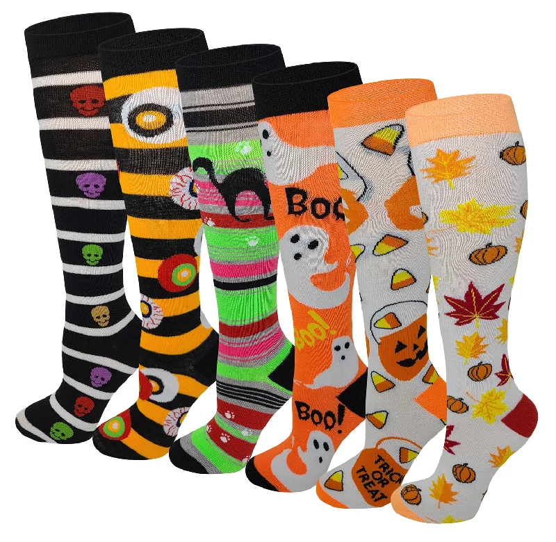 Women's compression socks for improved circulationKnee High Socks | Halloween Fancy Design | Womens (6 Pairs) Women's compression socks for improved circulationKnee High Socks | Halloween Fancy Design | Womens (6 Pairs)