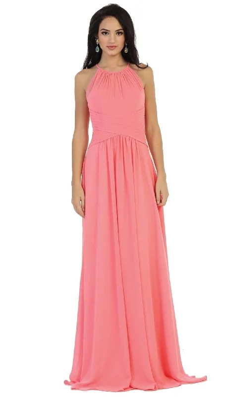 May Queen - Crisscross Ruched Fitted Bridesmaid Dress