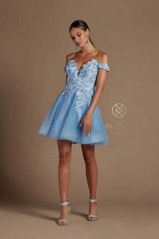 Homecoming Short Off Shoulder Cocktail Dress