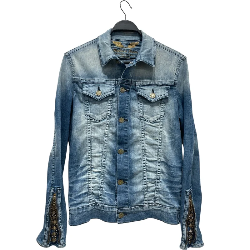 Oversized women's wool coats in a monochromatic look for a trendy outfitROBIN'S JEAN/Denim Jkt/S/Denim/IDG/STUDDED CROSS Oversized women's wool coats in a monochromatic look for a trendy outfitROBIN'S JEAN/Denim Jkt/S/Denim/IDG/STUDDED CROSS