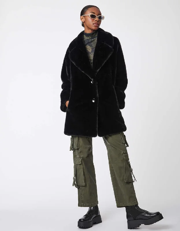 Women's longline double - breasted camel coats for a sophisticated lookCity Chic Faux Fur Coat Women's longline double - breasted camel coats for a sophisticated lookCity Chic Faux Fur Coat