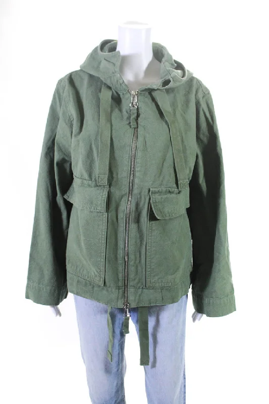 Water - resistant women's trench coats with adjustable cuffs for rainy daysEverlane Womens The Canvas Organic Cotton Anorak Jacket Forest Green Water - resistant women's trench coats with adjustable cuffs for rainy daysEverlane Womens The Canvas Organic Cotton Anorak Jacket Forest Green