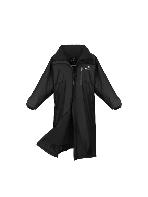 Shearling - lined women's leather coats for ultimate warmth and luxuryEvolution Women's | Thick Fleece | Stowaway Hood | Black/Black Shearling - lined women's leather coats for ultimate warmth and luxuryEvolution Women's | Thick Fleece | Stowaway Hood | Black/Black