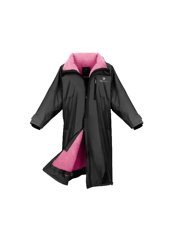 Quilted down women's coats with removable hoods for outdoor activitiesEvolution Women's | Thick Fleece | Stowaway Hood | Black/Peacock Pink Quilted down women's coats with removable hoods for outdoor activitiesEvolution Women's | Thick Fleece | Stowaway Hood | Black/Peacock Pink