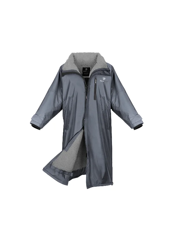 Oversized women's wool coats in a monochromatic look for a trendy outfitEvolution Women's | Thick Fleece | Stowaway Hood | Charcoal/Grey Oversized women's wool coats in a monochromatic look for a trendy outfitEvolution Women's | Thick Fleece | Stowaway Hood | Charcoal/Grey