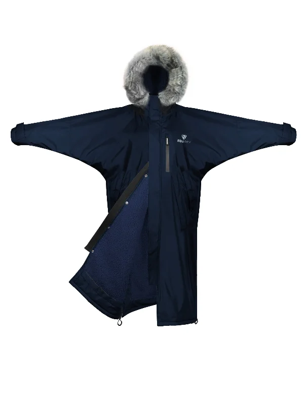 Women's longline double - breasted camel coats for a sophisticated lookEvolution Women's | Thick Fleece | Fur Hood | Navy/Navy Women's longline double - breasted camel coats for a sophisticated lookEvolution Women's | Thick Fleece | Fur Hood | Navy/Navy
