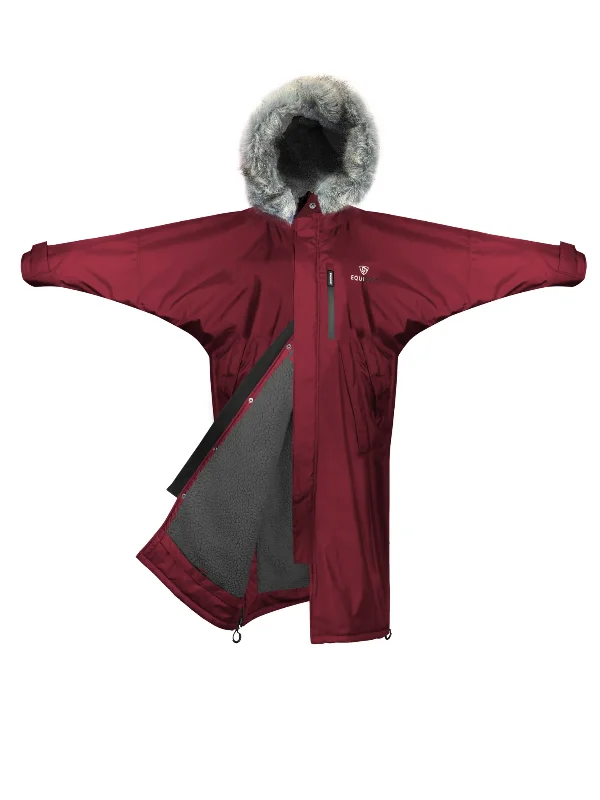 Quilted down women's coats with removable hoods for outdoor activitiesEvolution Women's | Thick Fleece | Fur Hood | Plum Quilted down women's coats with removable hoods for outdoor activitiesEvolution Women's | Thick Fleece | Fur Hood | Plum