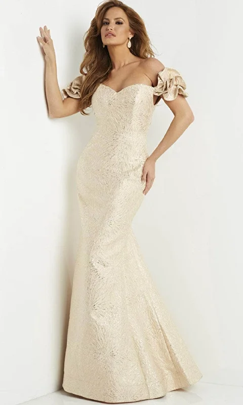 Jovani 07154 - Off Shoulder Mermaid Evening Dress