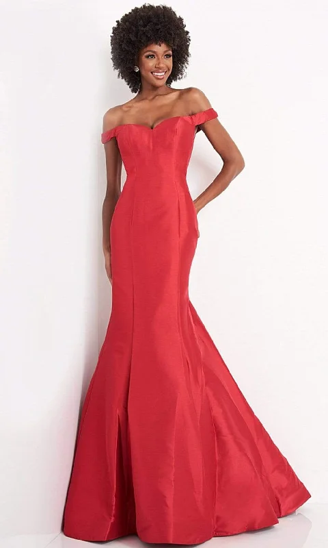 JVN by Jovani JVN3245 - Off-Shoulder Long Mermaid Dress