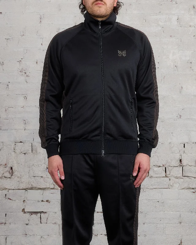 Needles Track Jacket Poly Smooth Dark Black